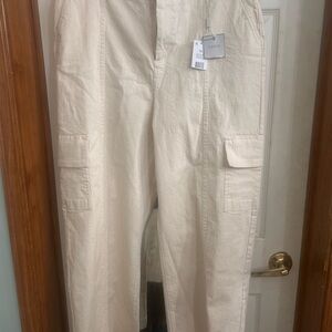 CUPIO Womans Cream Cargo Pants